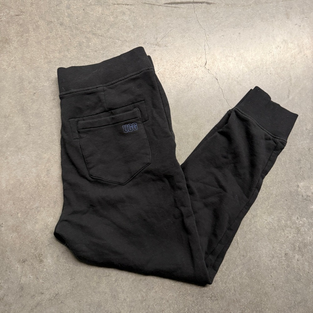 UGG RTW Mens Black Jogger Sweatpants Drawstring Elastic Waist Size L 3297